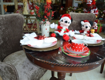 Um mesa especial para a ceia de Natal